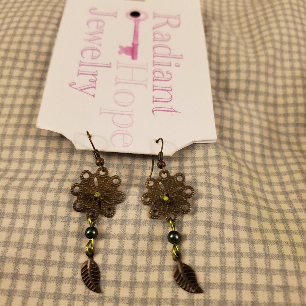 Green earrings